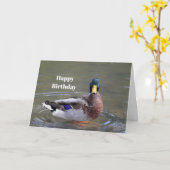 Mallard Duck Drack Water Foto Geburtstag Karte (Gelbe Blume)
