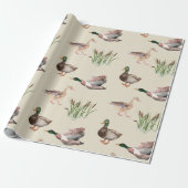 Mallard Duck Drake and Hen Wrapping Paper Geschenkpapier (Ungerollt)