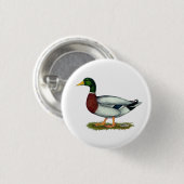 Mallard Duck Drake Button (Vorne & Hinten)