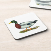 Mallard Duck Drake Getränkeuntersetzer (Linke Seite)