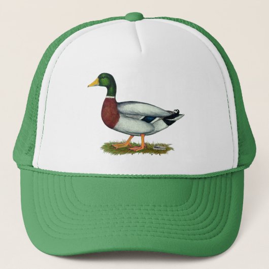 Mallard Duck Drake Truckerkappe (Vorderseite)