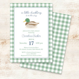 Mallard Duck Duckling Country Jagd Baby Dusche Einladung
