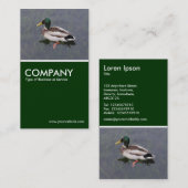 Mallard Duck - Dunkelgrün Visitenkarte (Vorne/Hinten)