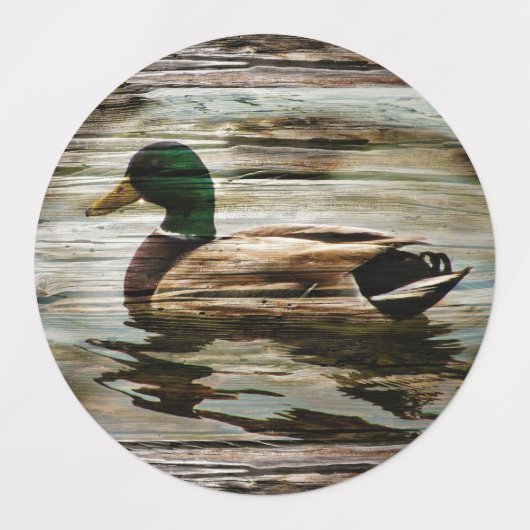 Mallard Duck Etiketten (Design 2)