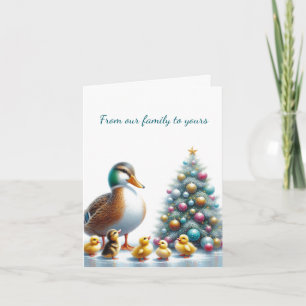 Mallard Duck Familienweihnachtskarte Karte