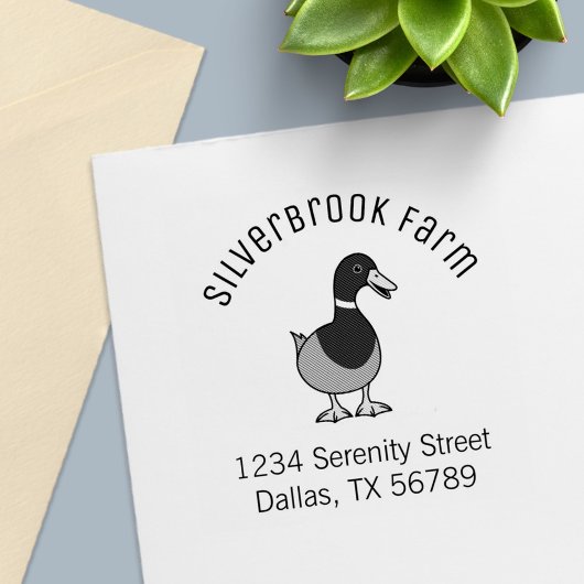 Mallard Duck Farm Arch Address Permastempel