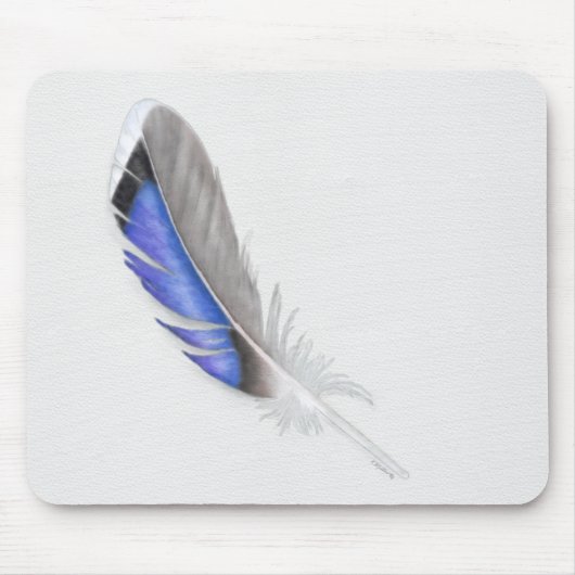 Mallard Duck Feather Watercolor Mousepad (Vorne)