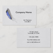 Mallard Duck Feather Watercolor Visitenkarte (Vorne/Hinten)