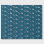 Mallard Duck fliegt über Wasser Geschenkpapier (Flach)