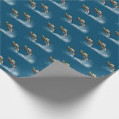 Mallard Duck fliegt über Wasser Geschenkpapier (Ecke)