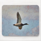 Mallard Duck Flying in Sky Art Mouse Pad Mousepad (Vorne)