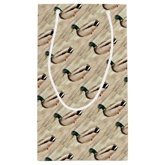 Mallard Duck Foto Kleine Geschenktüte (Rückseite)