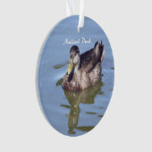 Mallard Duck Foto Ornament (Vorderseite)