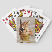Mallard Duck Füttre unter Wasser Spielkarten (Rückseite)