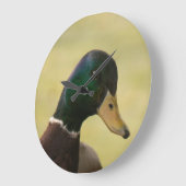 Mallard Duck Große Wanduhr (Winkel)