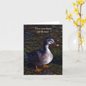 Mallard Duck Grußkarte Karte (Gelbe Blume)