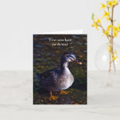 Mallard Duck Grußkarte Karte (Gelbe Blume)