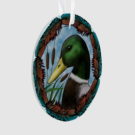 Mallard Duck Head Ornament (Vorderseite)