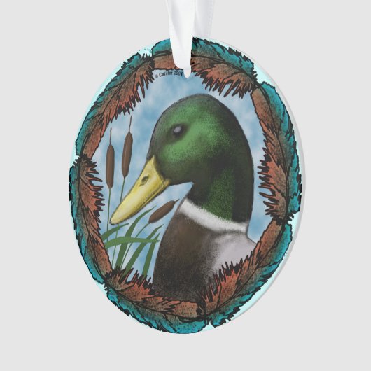 Mallard Duck Head Ornament (Vorderseite)
