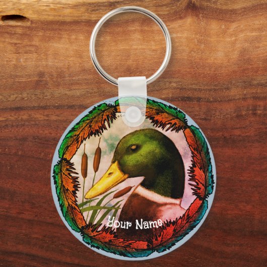 Mallard Duck Head Schlüsselanhänger (Vorderseite)