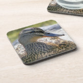 Mallard Duck Hen Nature Foto Getränkeuntersetzer (Linke Seite)