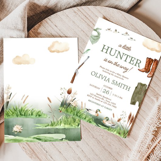 Mallard Duck Hunting Baby Show Einladung