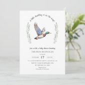 Mallard Duck Hunting Baby Show Einladung (Stehend Vorderseite)