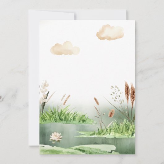 Mallard Duck Hunting Baby Show Einladung (Rückseite)