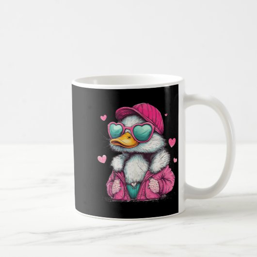 Mallard Duck Hunting Funny Valentine's Day Heart G Kaffeetasse (Rechts)