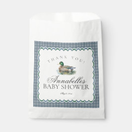 Mallard Duck Hunting Gingham Baby Shower Dessert Geschenktütchen