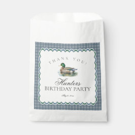 Mallard Duck Hunting Gingham Birthday Dessert Geschenktütchen