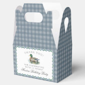 Mallard Duck Hunting Gingham Birthday Favor Boxes Geschenkschachtel (Geöffnet)
