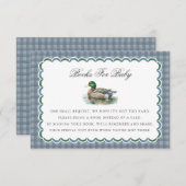 Mallard Duck Hunting Gingham Books for Baby Card Begleitkarte (Vorne/Hinten)