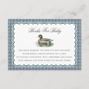 Mallard Duck Hunting Gingham Books for Baby Card Begleitkarte