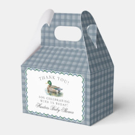 Mallard Duck Hunting Gingham Dessert Favor Boxes Geschenkschachtel