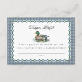 Mallard Duck Hunting Gingham Diaper Raffle Insert (Vorderseite)