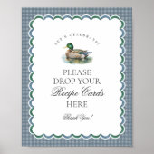 Mallard Duck Hunting Gingham Gemeinsames Rezept Poster (Vorne)