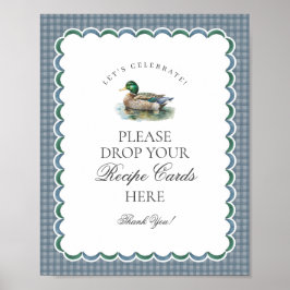 Mallard Duck Hunting Gingham Gemeinsames Rezept Poster
