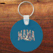 Mallard Duck Hunting Mama Retro Camouflage Daddy M Schlüsselanhänger (Vorderseite)