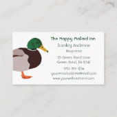 Mallard Duck Illustration Custom Visitenkarte (Vorderseite)