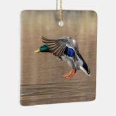 Mallard Duck im Flug Keramikornament (Rechts)