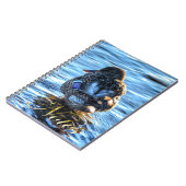 Mallard Duck in Winter River - Wildlife Foto Notizblock (Linke Seite)