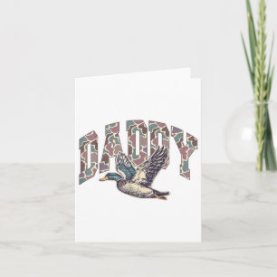 Mallard Duck Jagd Vater Retro Camouflage Daddy Fa Karte