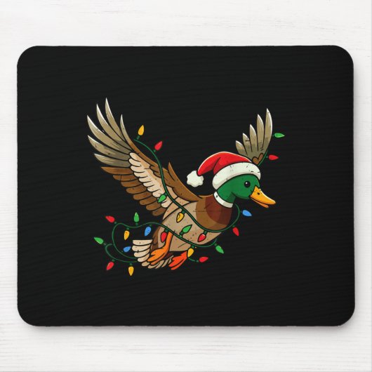 Mallard Duck Light Christmas Hunting Pajama Toddle Mousepad (Vorne)