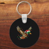 Mallard Duck Light Christmas Hunting Pajama Toddle Schlüsselanhänger (Vorderseite)