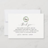 Mallard Duck Little Duckling Baby Duckling Dusche Dankeskarte (Vorderseite)