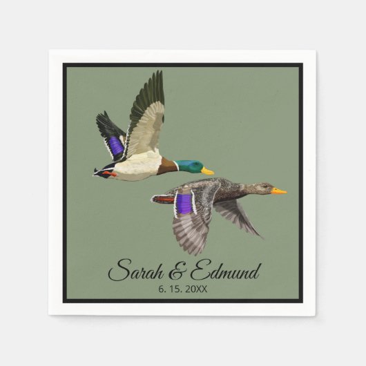 Mallard Duck Lovers Serviette (Vorderseite)