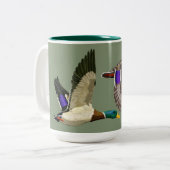 Mallard Duck Lovers Zweifarbige Tasse (Vorderseite Links)