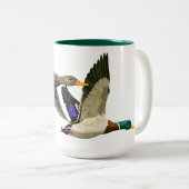 Mallard Duck Lovers Zweifarbige Tasse (VorderseiteRechts)