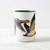 Mallard Duck Lovers Zweifarbige Tasse (Mittel)